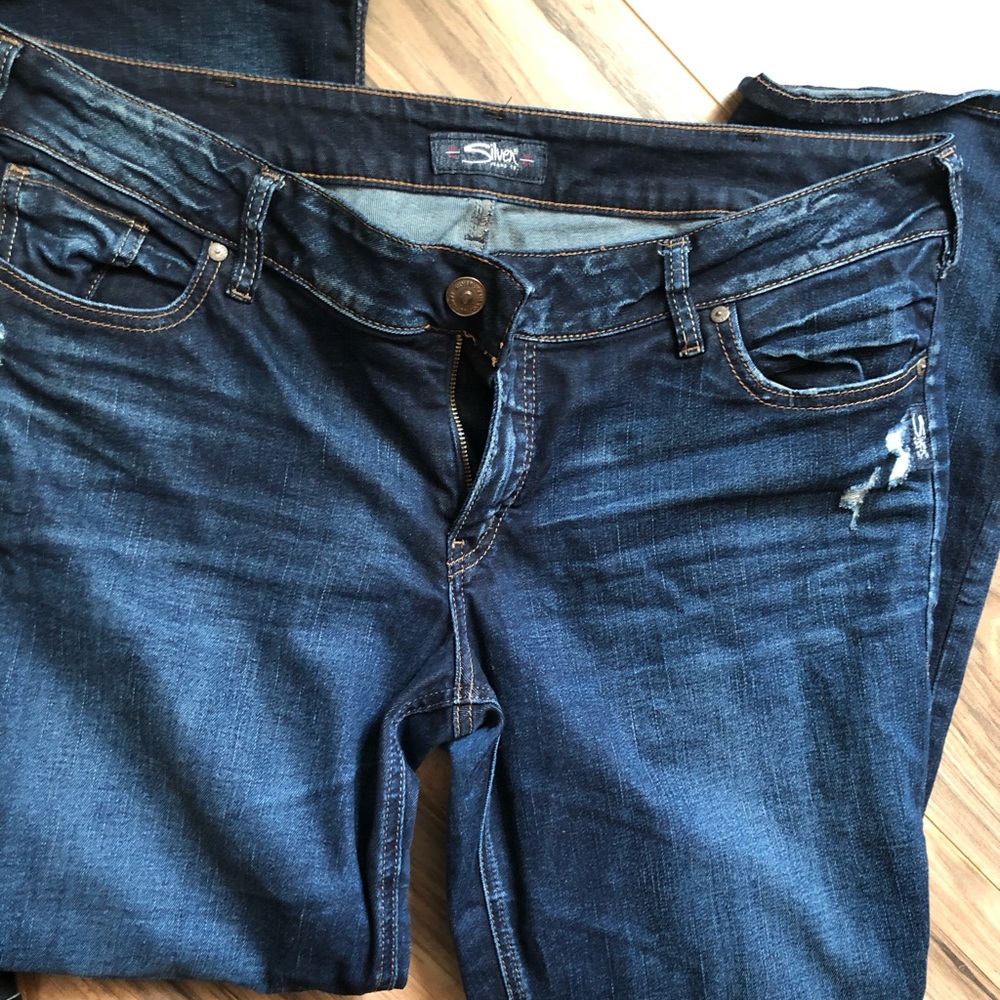 Silver Elyse slim bootcut